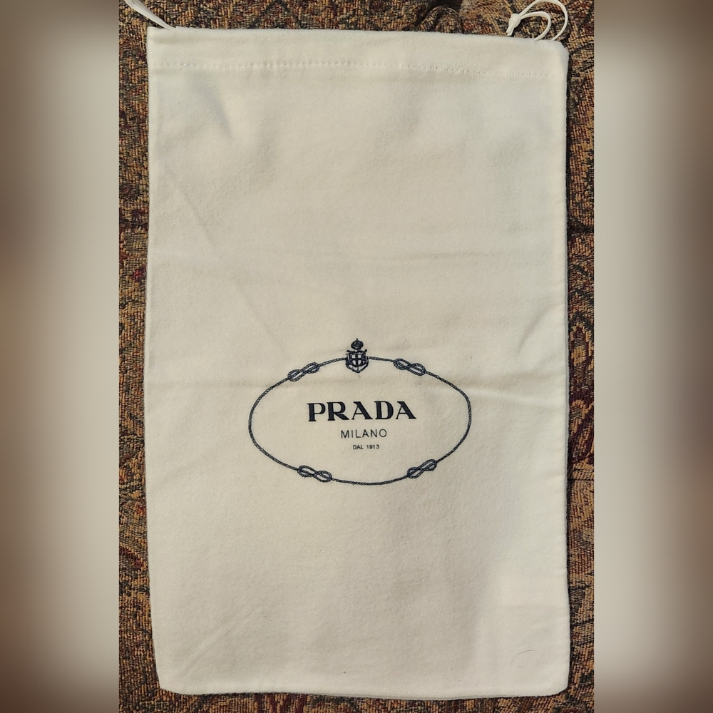 Prada Milano White Drawstring Dust Bag C